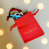 Taxi Hand Carved Wooden Ornament