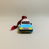 Taxi Hand Carved Wooden Ornament