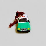 Taxi Hand Carved Wooden Ornament