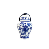 Blue Ceramic Ginger Jar Hanging Ornament