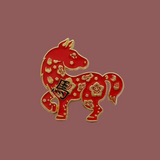 " Red Chinese Zodiac " T&B Enamel Pins