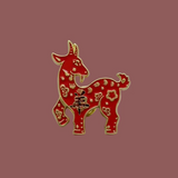 " Red Chinese Zodiac " T&B Enamel Pins