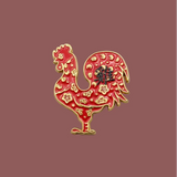 " Red Chinese Zodiac " T&B Enamel Pins