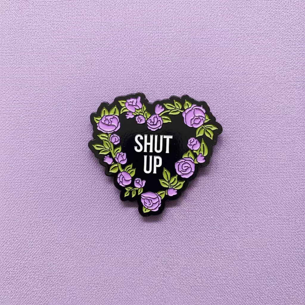" Shut Up " Enamel Pins