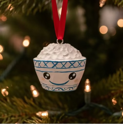Rice Bowl Wooden Ornament
