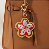 EMBROIDERED Bag Charm : Bauhinia Flower