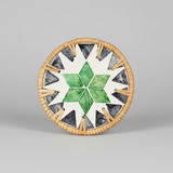 Woven Rattan and Ceramic Coasters Collection