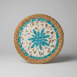 Woven Rattan and Ceramic Trivets Collection - Thorn and Burrow