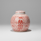 Blue & White Ceramic Round Ginger Jar