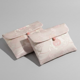 Handmade Brocade Pouch with Bead Closure - Thorn and Burrow