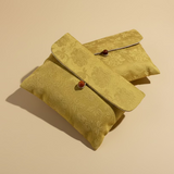 Handmade Brocade Pouch with Bead Closure - Thorn and Burrow