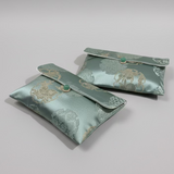 Handmade Brocade Pouch with Bead Closure - Thorn and Burrow