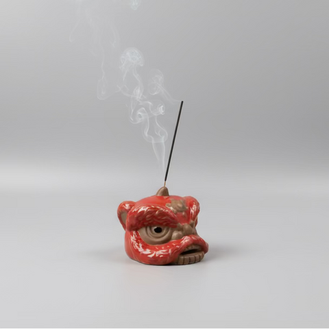 Lion Ceramic Incense Holder