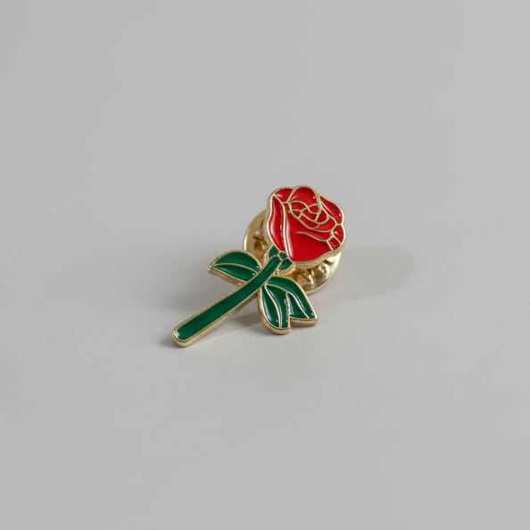 " Rose " T&B Enamel Pins