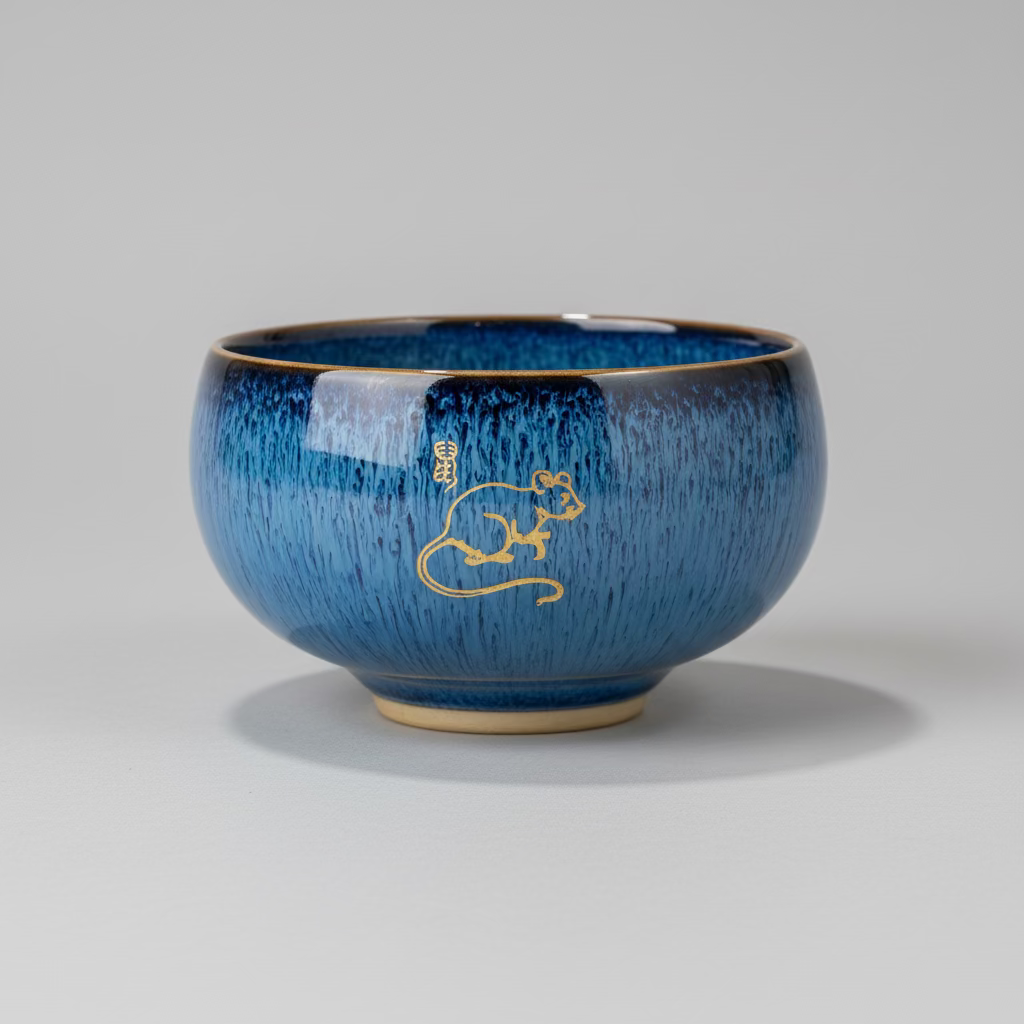 Chinese Zodiac Ceramic Teacup Candle in Gift Box