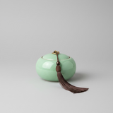 Craquelure Celadon Tea Canister Candle