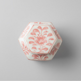 Floral Hexagon Ceramic Storage Jar with Lid