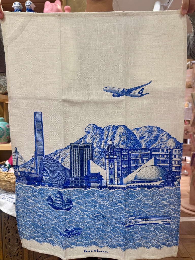 Kowloon Skyline Tea Towel