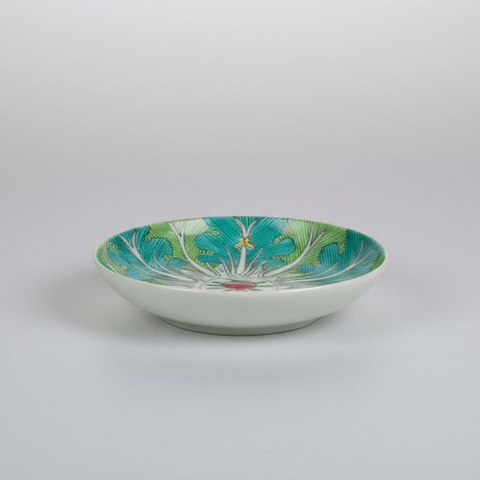 Hand-Painted Ceramic Peranakan Cabbage Leaf Turnip Dish