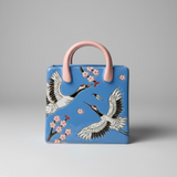 Birds and Blossoms Ceramic Handbag Vase