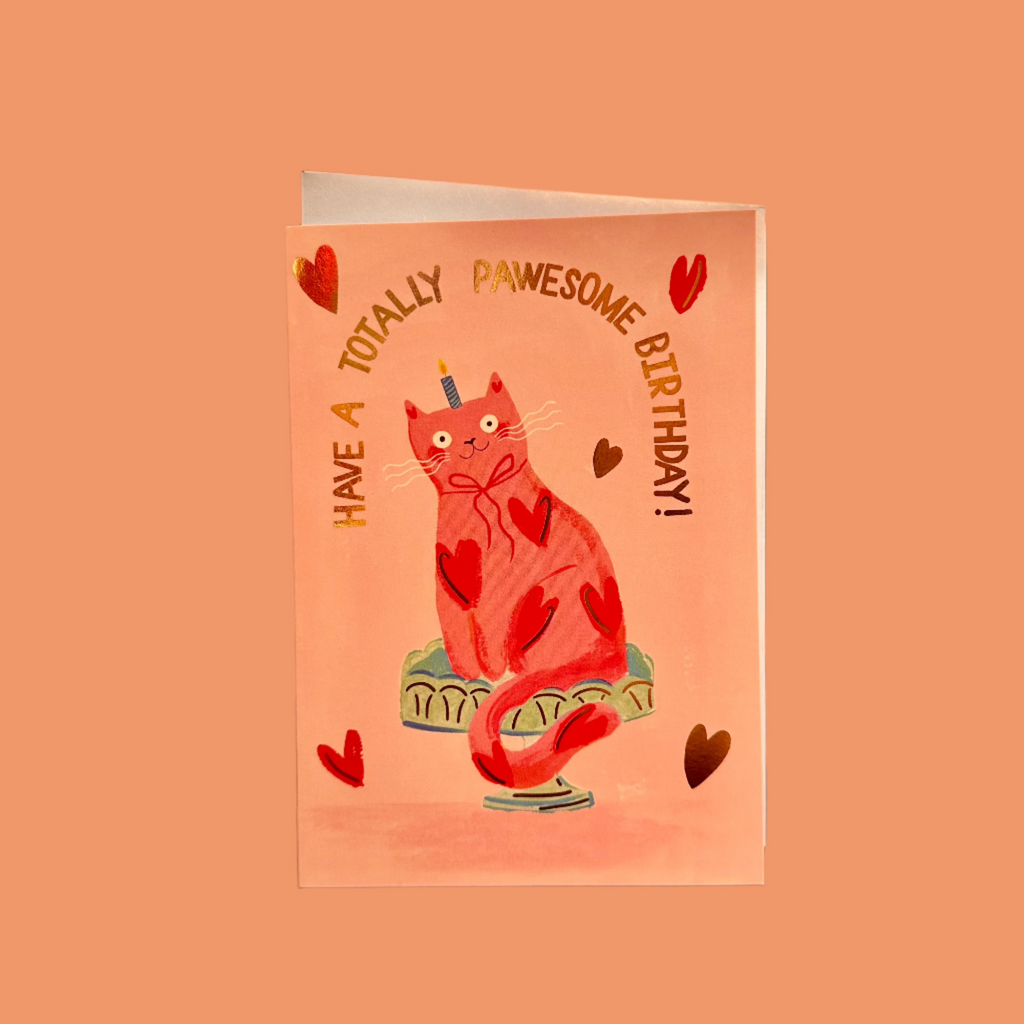 " Totally Pawesome Birthday! " Greeting Card