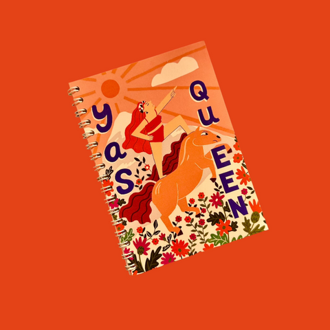 " Yas Queen " A6 Wire Notebook