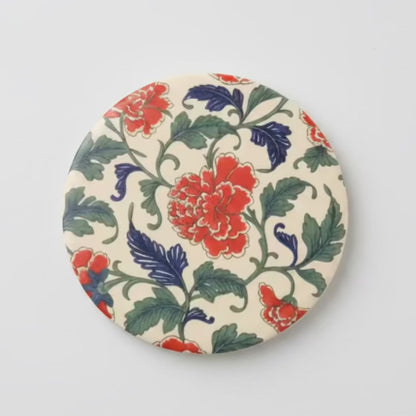 Chinese Heritage Floral Ceramic Coasters