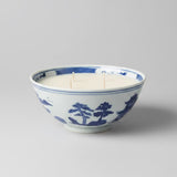 Blue & White Large Village Soup Bowl with Candle