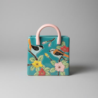 Product image of Birds and Blossoms Ceramic Handbag Vase