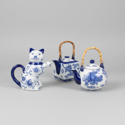 Blue and White Ceramic Teapot Collections