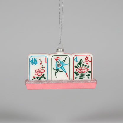 " Mahjong Tiles " Asia Series Glass Hanging Ornament