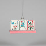 " Mahjong Tiles " Asia Series Glass Hanging Ornament