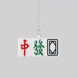 " Mahjong Tiles " Asia Series Glass Hanging Ornament