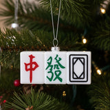 " Mahjong Tiles " Asia Series Glass Hanging Ornament