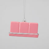 " Pink Mahjong Tiles " Joker Asia Series Glass Hanging Ornament