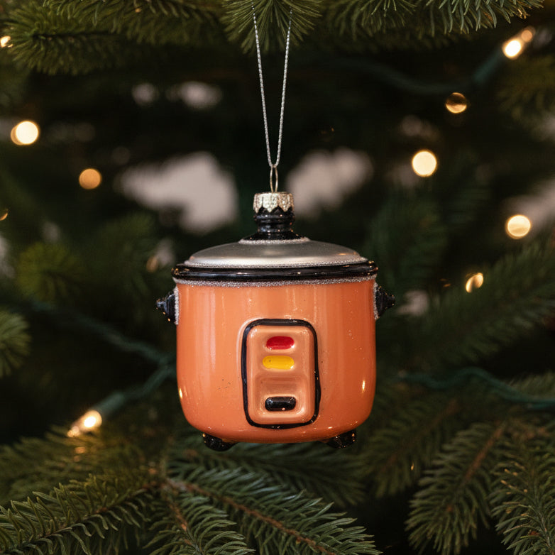 " Rice Cooker " Asia Series Glass Hanging Ornament
