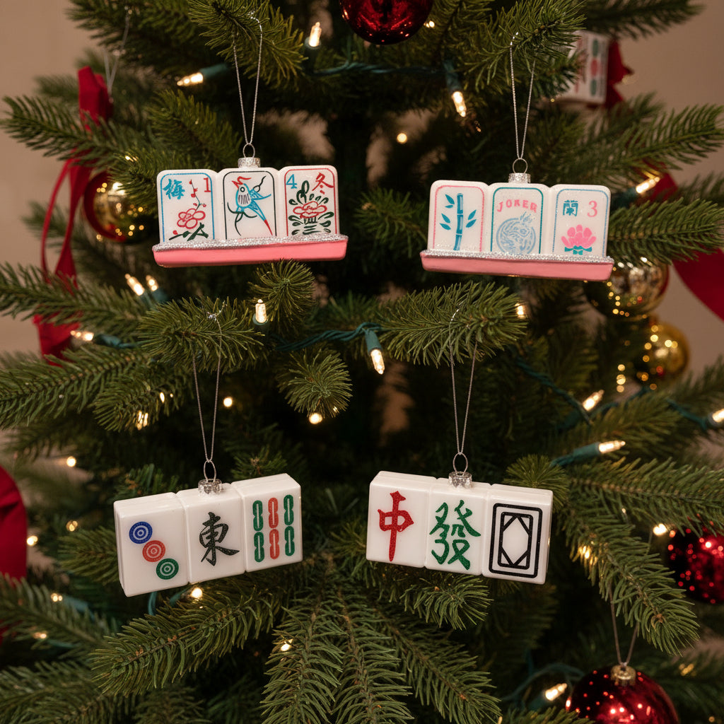 Product image of Mahjong Tiles Asia Series Glass Hanging Ornament