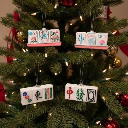 Product image of Mahjong Tiles Asia Series Glass Hanging Ornament