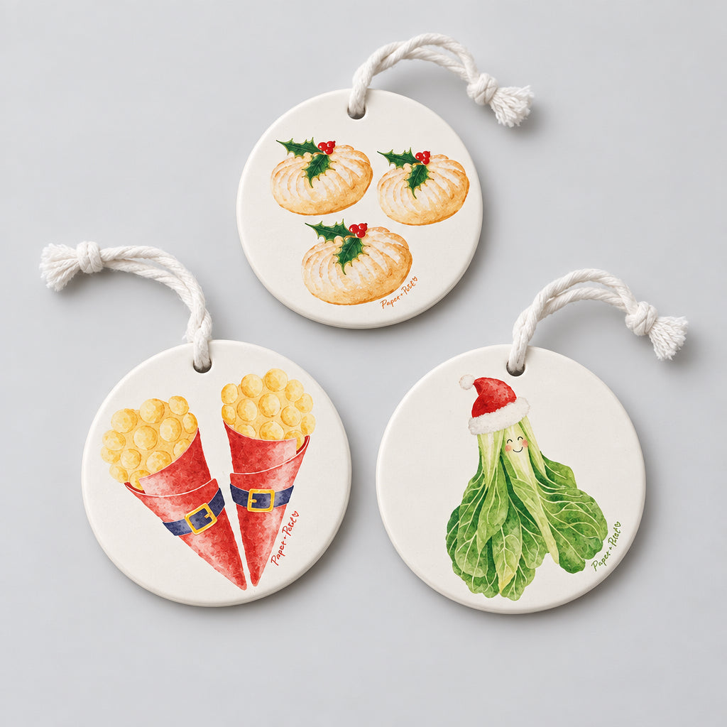 " Festive Feast "  Hanging Decorations (set of 3)