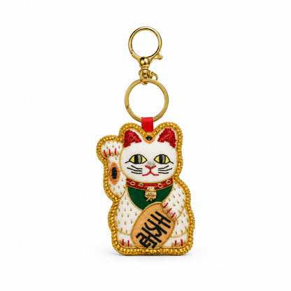 Product image of EMBROIDERED Bag Charm : Lucky Cat