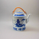 Ceramic Blue & White Teapot with Handle