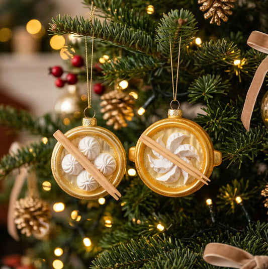 " Dim sum " Asia Series Glass Hanging Ornament