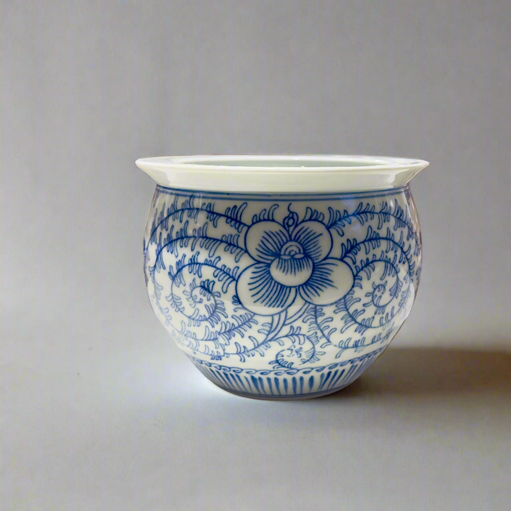 Blue & White Double Happiness Ceramic Pot