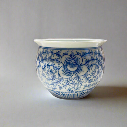 Blue & White Double Happiness Ceramic Pot