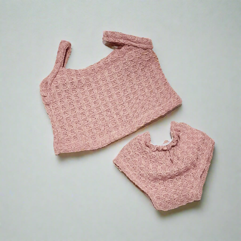 Back to Basics Doll Clothes Dark Pink Two-Piece