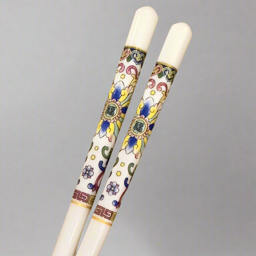 Royal Flora bone china chopsticks, Traditional pattern