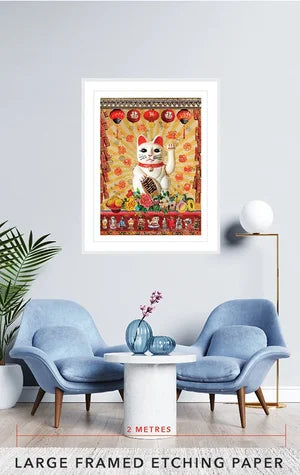 Lucky Cat Artwork - Thorn and Burrow