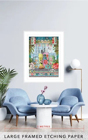 Singapore Shophouse Artwork - Thorn and Burrow