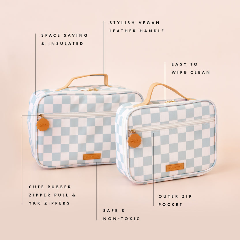 Product image of Sage Check Large Lunch Bag and Sage Check Mini Lunch Bag