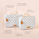 " Sage Check " Large Lunch Bag